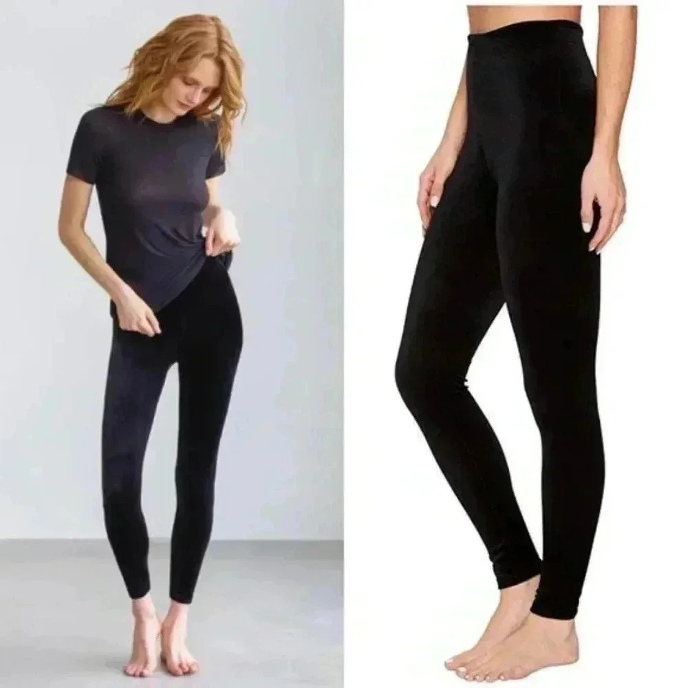 Commando Perfect Velvet Leggings Black